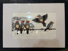 Load image into Gallery viewer, 64 Zebra Finches at Witchelina by Jane Evans
