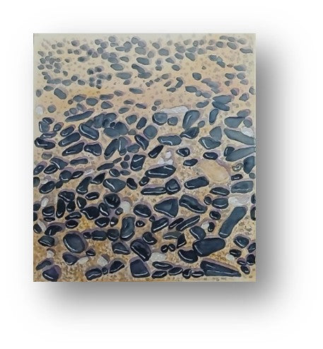 18 Black Pebbles by Catherine Bourn